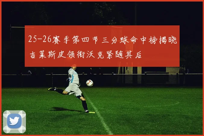 25-26赛季第四节三分球命中榜揭晓吉莱斯皮领衔沃克紧随其后